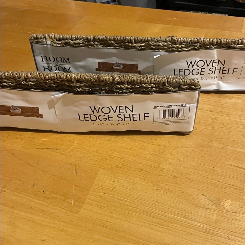 4 for $20 / Shelves - 2 Woven Ledge Shelf - Natural Brown - Picture 3 of 4